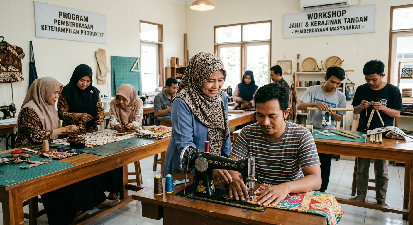 LIVESGP MANGGALA Berdaya - Program pemberdayaan masyarakat dan peningkatan keterampilan produktif.
